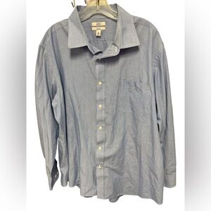 Croft & Barrow men's 18 34/35 blue pin stripe long-sleeve button-down shirt
